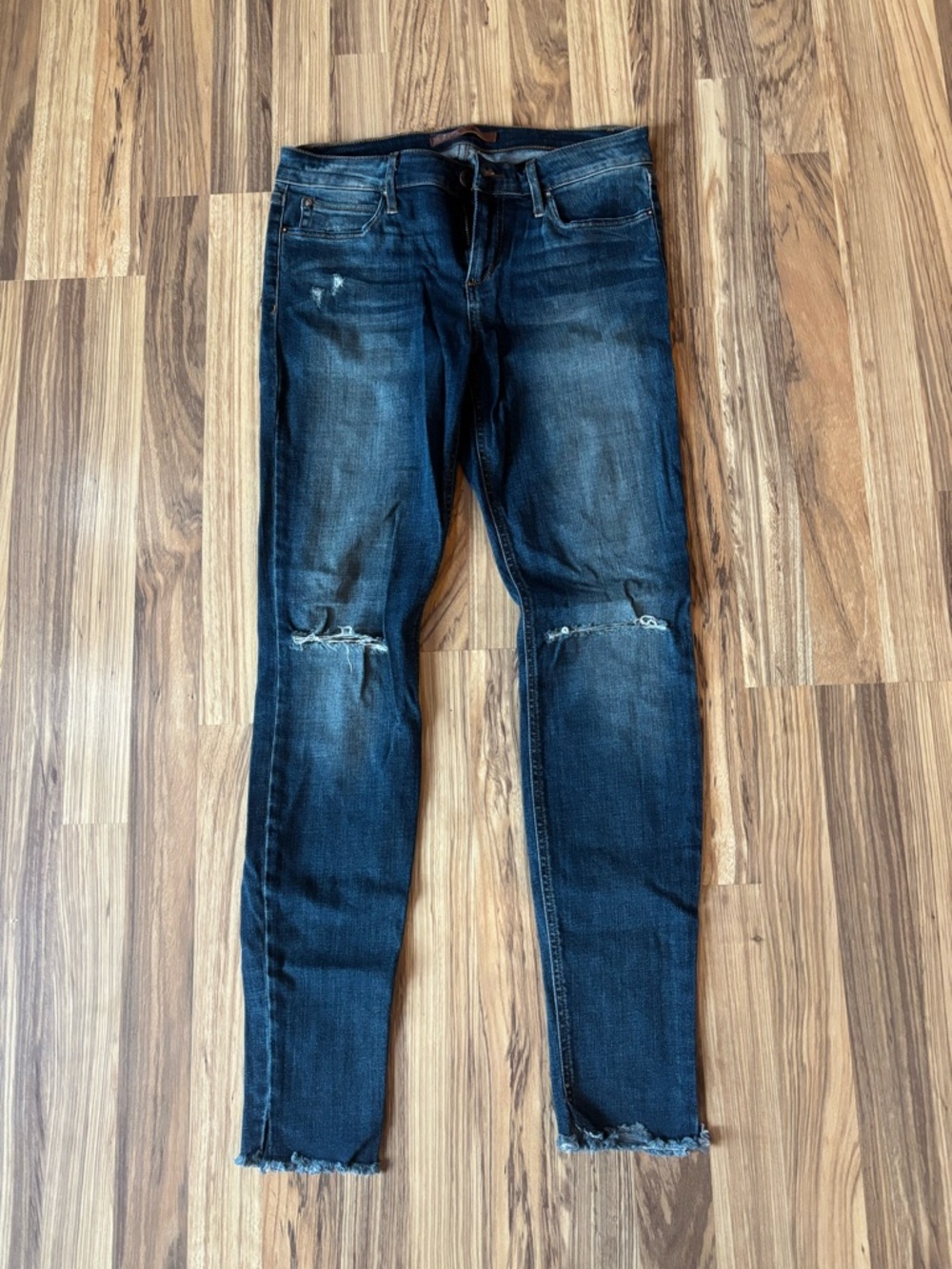 Joe's Jeans Women's Skinny Dark Blue Distressed Jeans Kalia